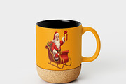Santa Claus joyfully rides a sleigh, an Illustration by Vector Stall (Thumbnail 2 of 4)