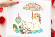 Summer Goose Clipart Bundle, an Illustration by Digital Artistic99 (Thumbnail 9 of 11)