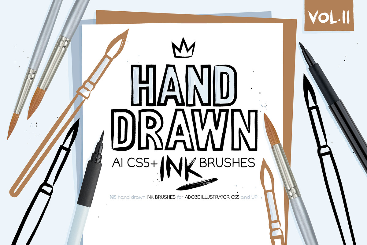 Ink & Watered Ink Brushes, a Brush Add-On by Side Project (Photo 1 of 7)