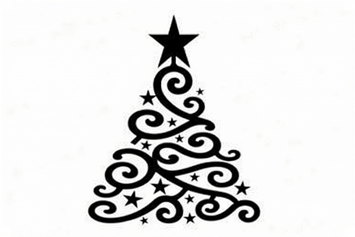 Festive Swirl Xmas Tree Bundle, an Illustration by yasushie (Photo 4 of 21)