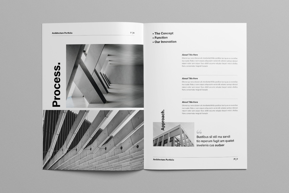 Architecture Portfolio Template, a Brochure Template by Pixelpick