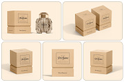 Kraft Box with Perfume Mockup, a Packaging Mockup by RamStudio2 (Thumbnail 2 of 11)
