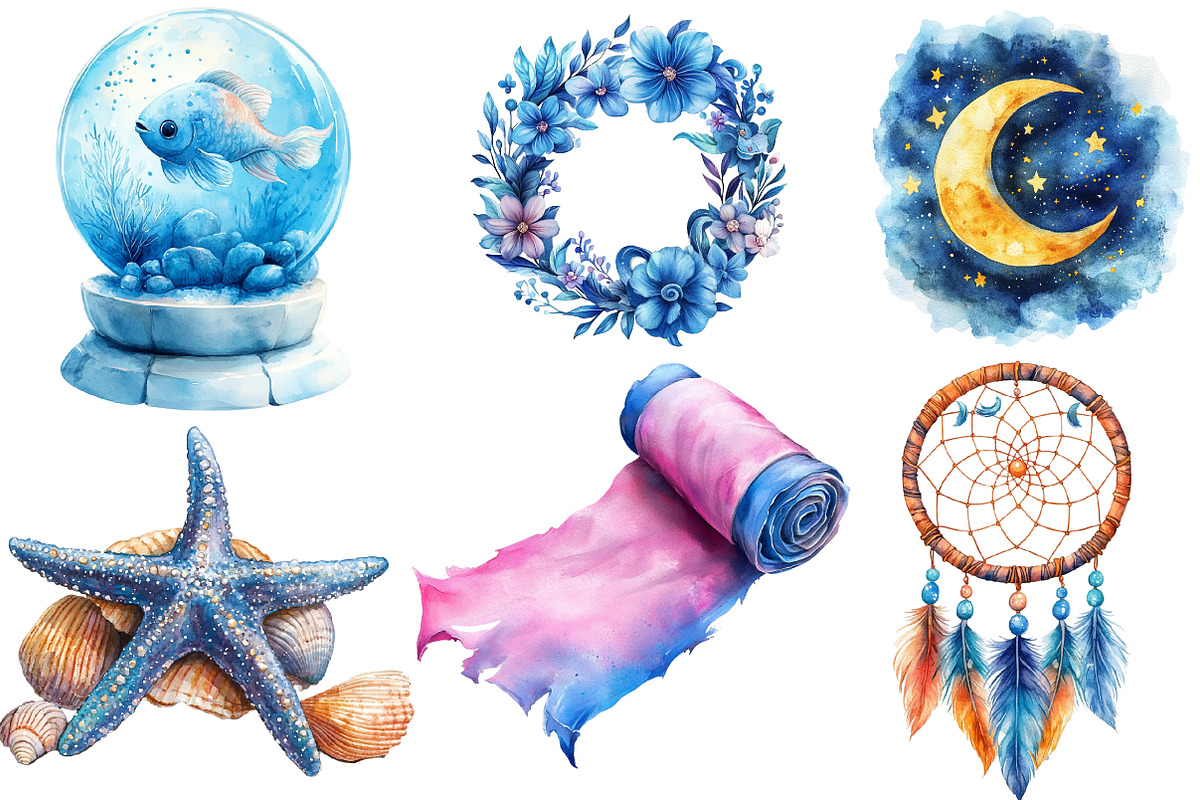 Aquarius Season Clipart, an Illustration by Designworld (Photo 2 of 9)