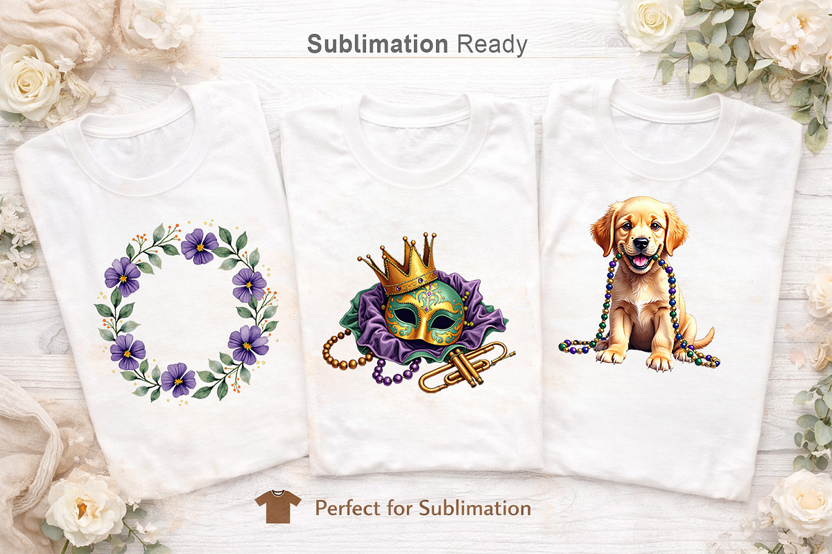 Mardi Gras Watercolor Clipart, an Illustration by Artnoy (Photo 5 of 8)