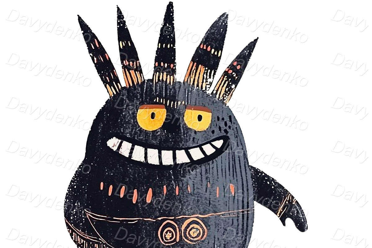 Cartoon monsters PNG stickers, an Animal Illustration by Bubert Art (Photo 2 of 5)