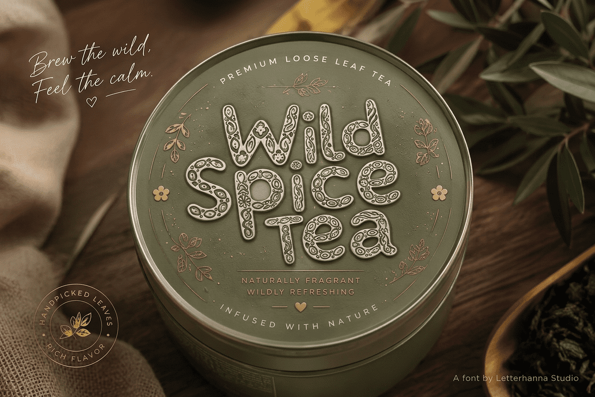 Batikaya: A Folk-Art Font, a Handwritten Font by Letterhanna Studio (Photo 6 of 9)
