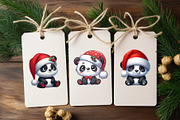 Christmas Panda. T-Shirt, PNG., an Animal Illustration by KENO Mascots (Thumbnail 4 of 8)
