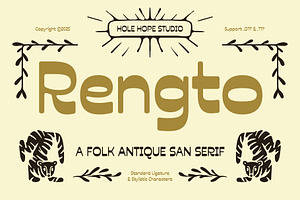 Rengto – Folk Antique San Serif