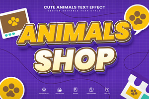 Funny Animals Editable Text Effect