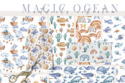 SALE! Watercolor nautical collection, an Animal Illustration by Tiana Geo (Thumbnail 20 of 27)