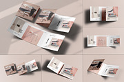 Tri-Fold Square Brochure Mock-up, an Advertising Mockup by Yogurt86 (Thumbnail 1 of 16)