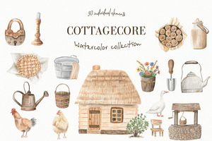 Cottagecore watercolor collection