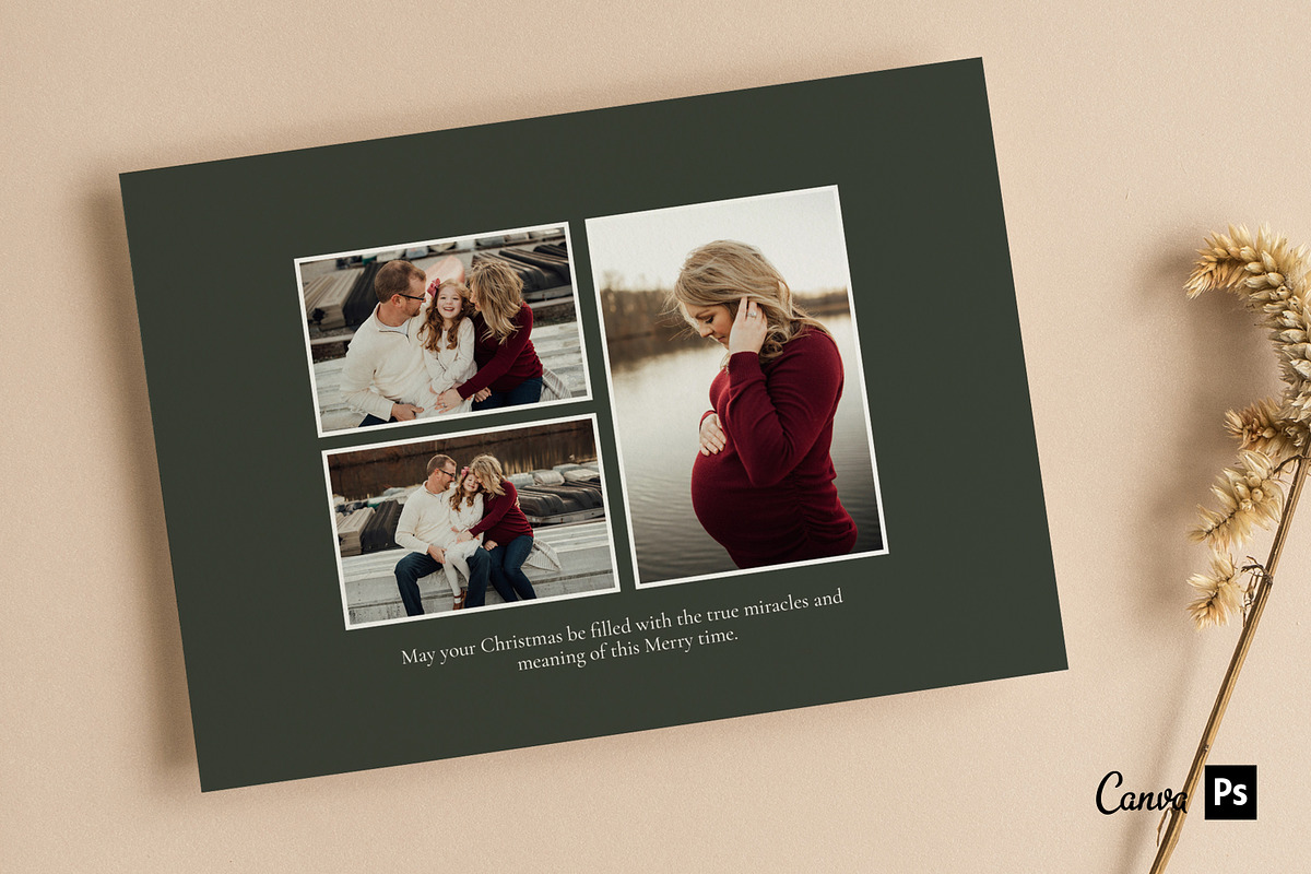Christmas Card Template CD342, a Card Template by Salsal Design (Photo 2 of 6)