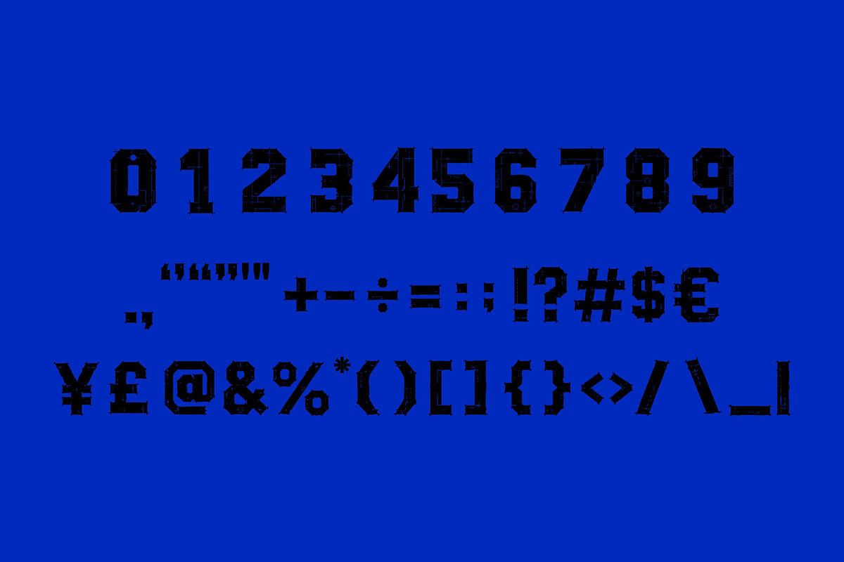 Blueprint Chaos, a Blackletter Font by Art StoreID (Photo 5 of 11)