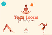 Yoga Illustration Icons Elements, an Illustration by Drawn by Simone (Thumbnail 1 of 6)