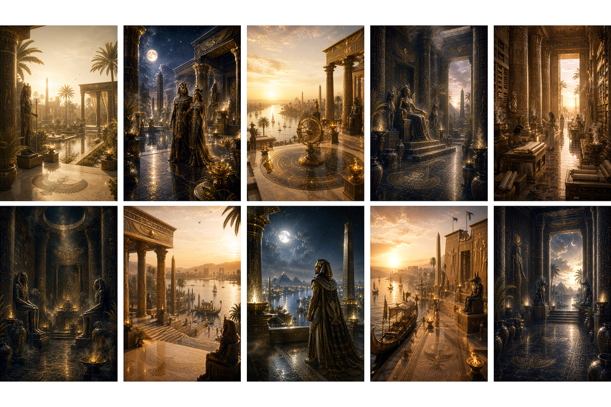 Ancient Egypt Backgrounds, a Background Graphic by MarisoArt (Photo 4 of 5)