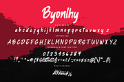 Byonlhy Dry Brush Business Font, a Script Font by Creatype Studio (Thumbnail 7 of 8)