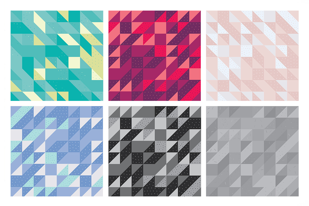 18 Repeating Grid Pattern tiles, a Pattern Graphic by Huebert World