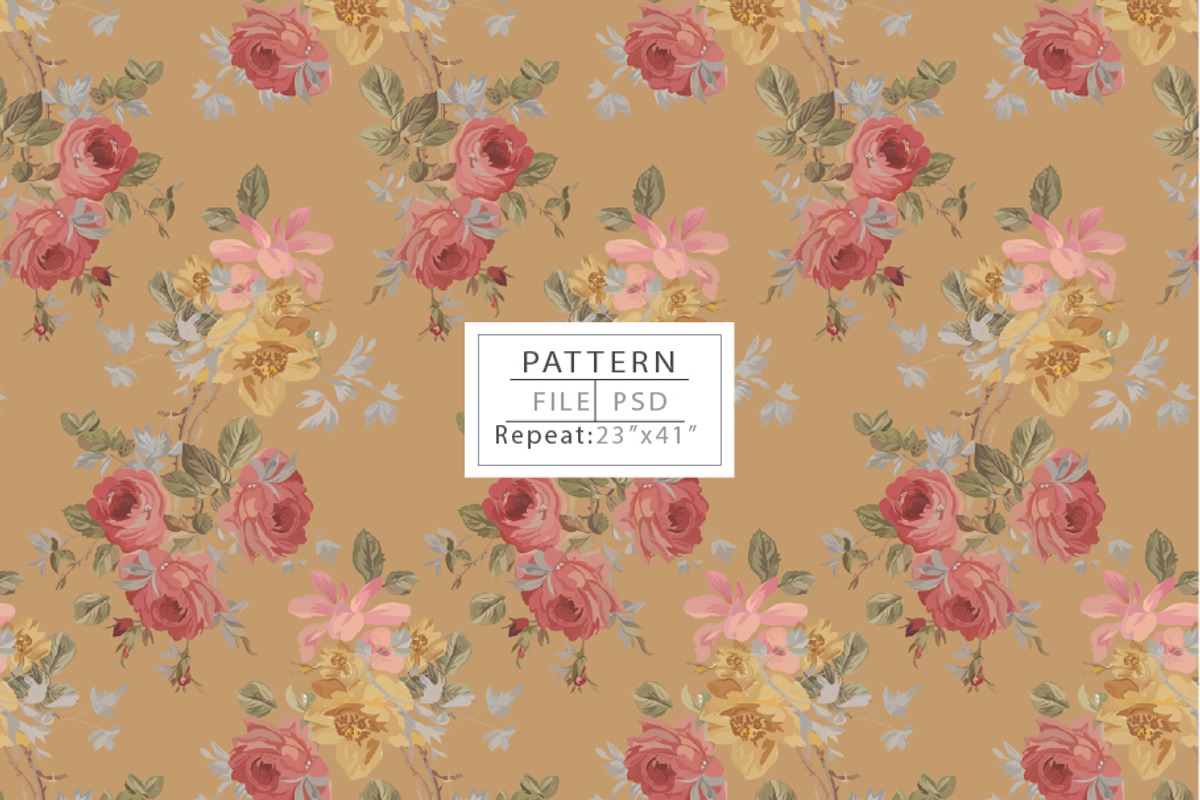 Vintage Victorian Rose, a Pattern Graphic by Print Diaries (Photo 1 of 4)