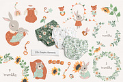 Baby Rabbit Illustrations Set, an Animal Illustration by OxanaTally (Thumbnail 3 of 13)