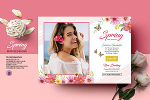 Spring Photography Mini Session, a Flyer Template by Template Shop