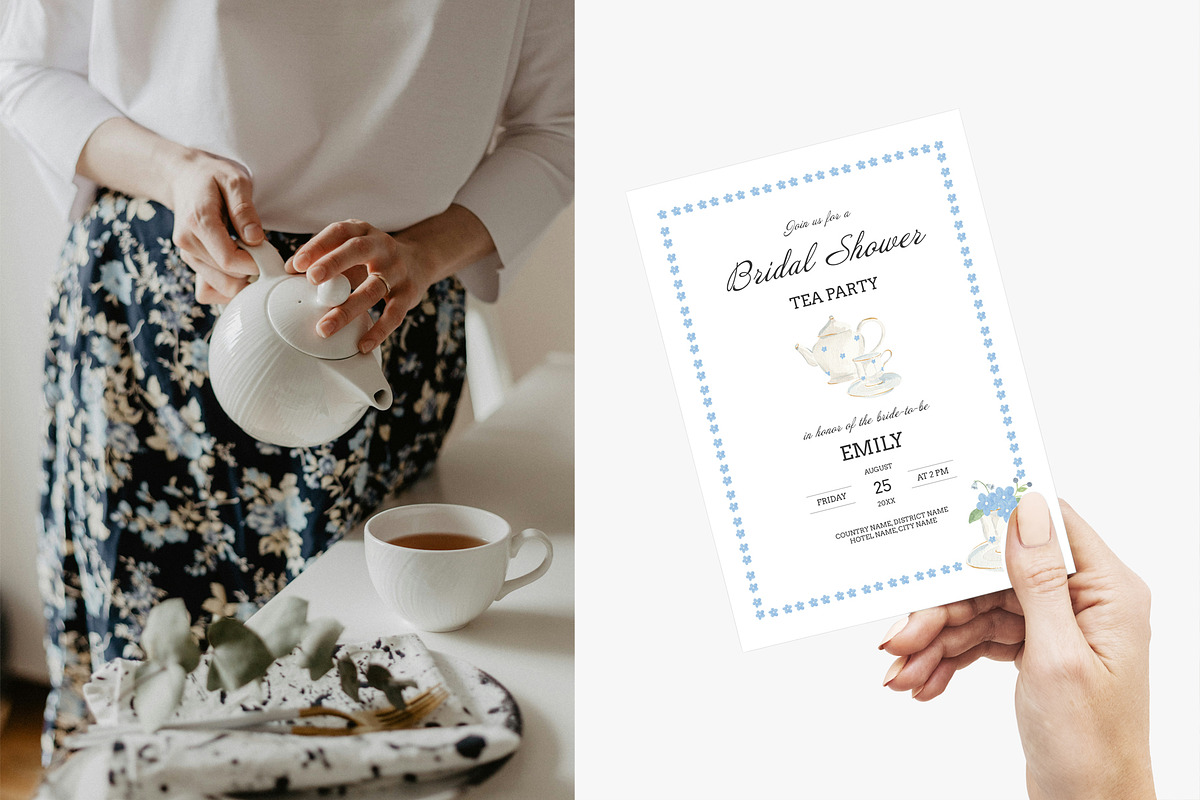 Tea Party Watercolor Clipart, a Decorative Illustration by natalisart (Photo 3 of 17)