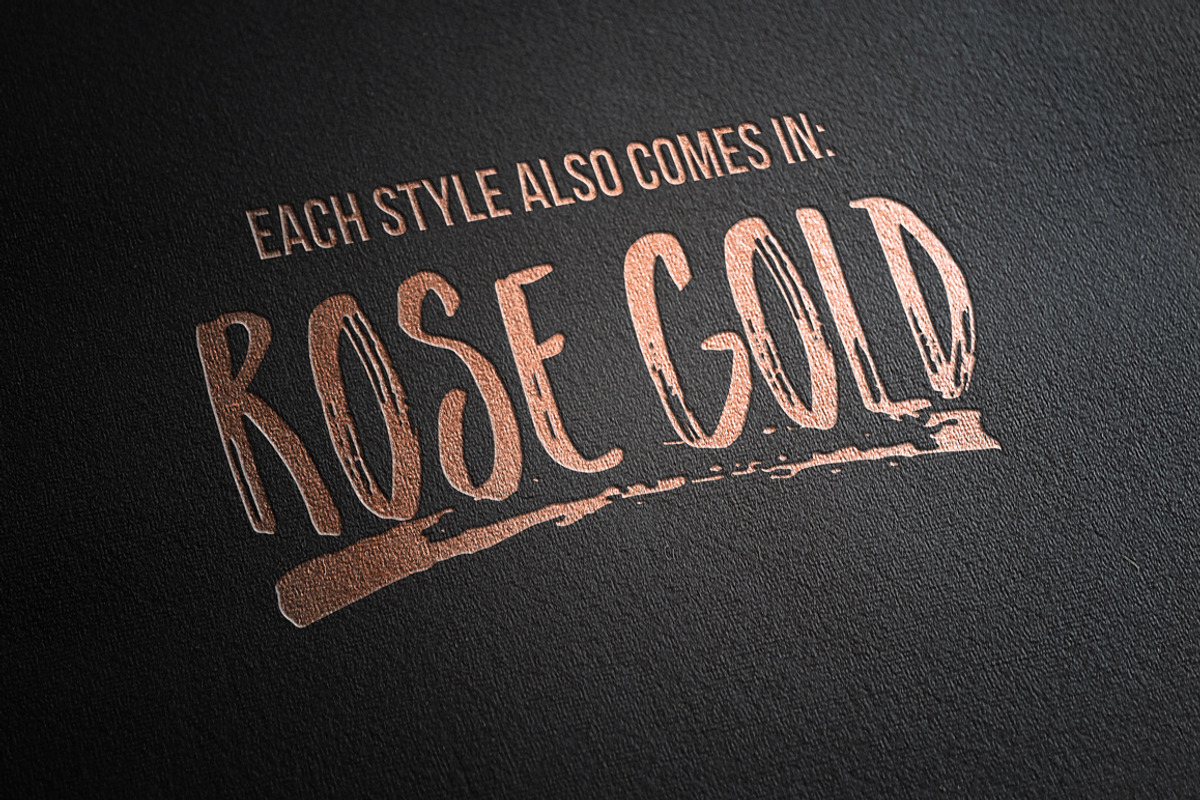 Gold Foil Layer Styles for Photoshop, a Layer Style Add-On by Paper Element (Photo 4 of 15)