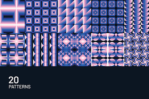 200 Gradient Geometric Shapes