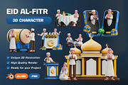 Eid Al-Fitr Character 3D Pack, a Characters & Person 3D Model by Haps Space (Thumbnail 1 of 4)