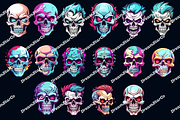 skull head clipart, an Object Graphic by DreamerStarCo (Thumbnail 3 of 6)