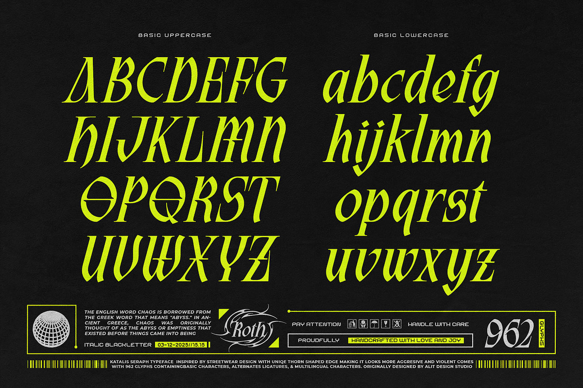 Katalis Seraph Typeface, a Blackletter Font by alit design (Photo 11 of 20)