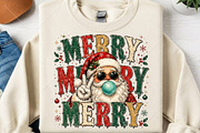 Merry Santa Christmas PNG, a Seasonal Illustration by Canvas Craft (Thumbnail 2 of 6)