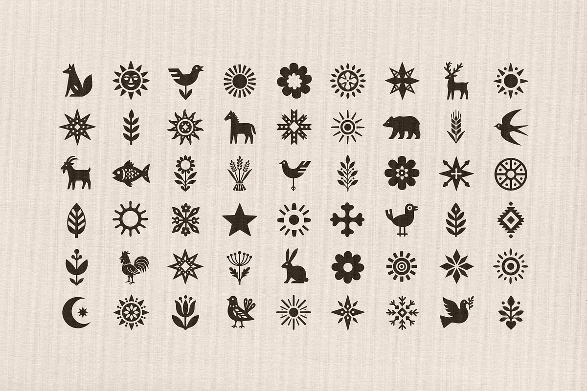 Folklore: 54 Folk Art Elements, an Object Graphic by pixelbuddha.net (Photo 2 of 6)