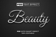 Silver Text Effect Beauty Style, a Layer Style Add-On by Mockmenot (Thumbnail 1 of 4)
