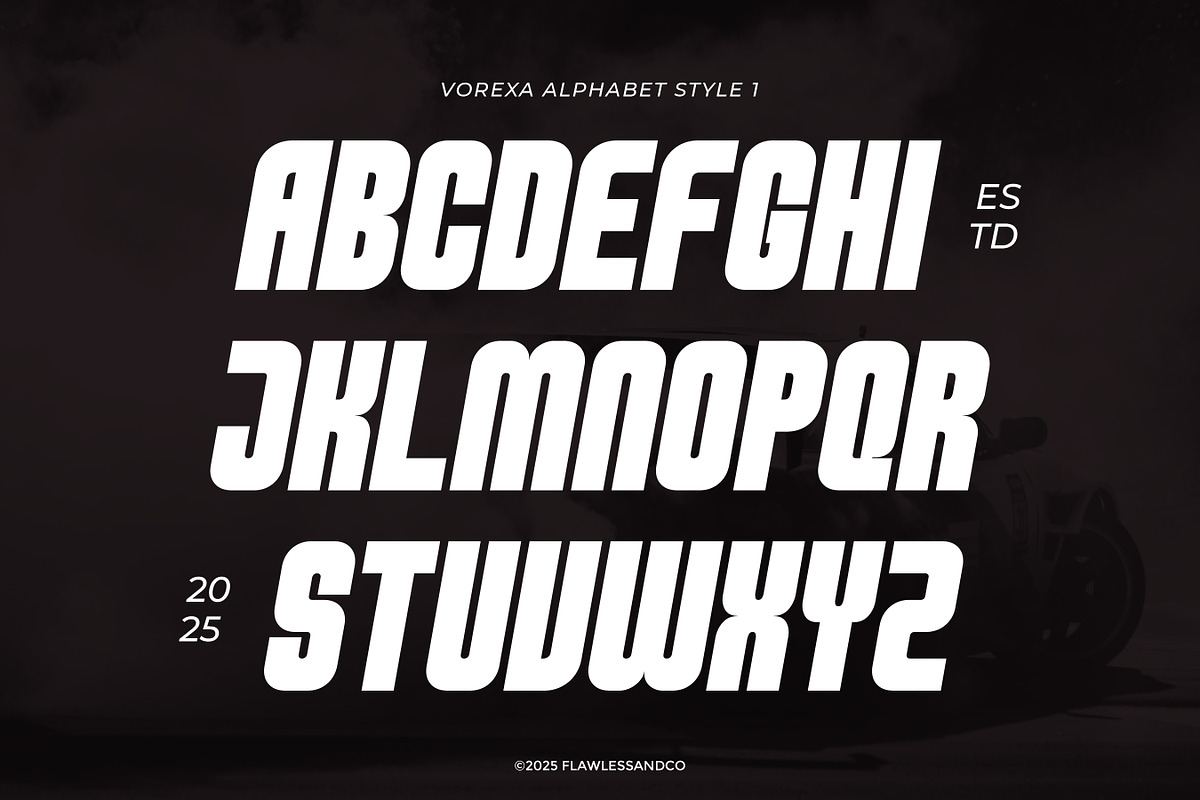 Vorexa - Modern Sport Font, a Sans Serif Font by Flawless And Co (Photo 10 of 10)