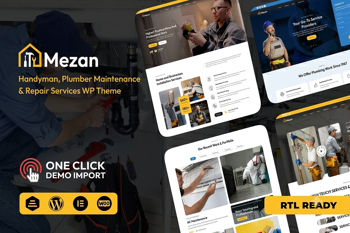 Mezon - Plumber WordPress Theme, a WordPress Template by ThemesRain (Photo 1 of 3)