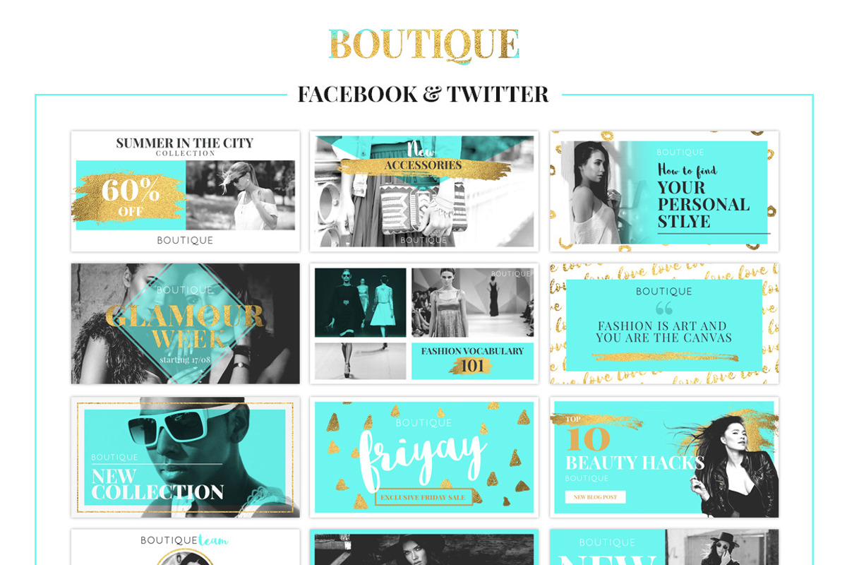 Boutique Social Media Pack, a Social Media Template by Numszky Creative (Photo 4 of 6)