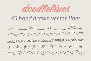 45 Hand Drawn Vector Lines