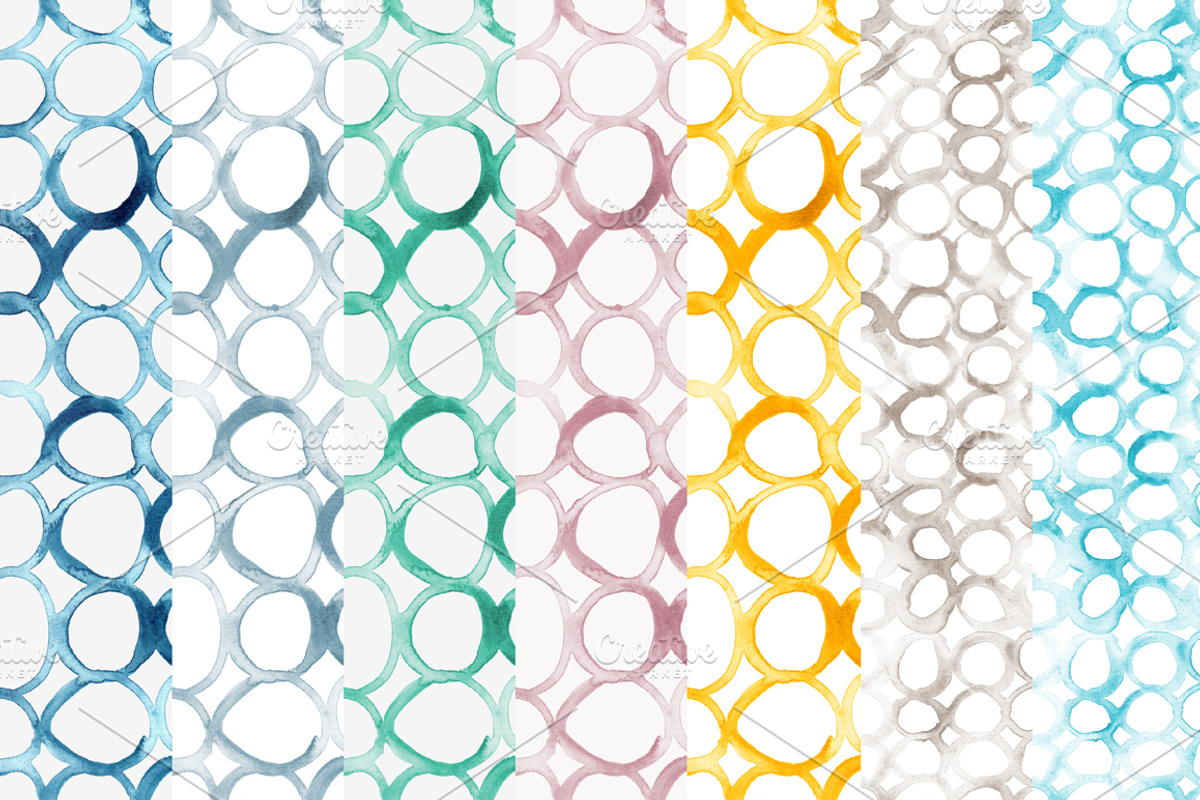 Watercolor circles, a Pattern Graphic by Magnia (Photo 4 of 5)