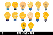 Various light bulbs, an Object Graphic by Vectorhight (Thumbnail 1 of 4)