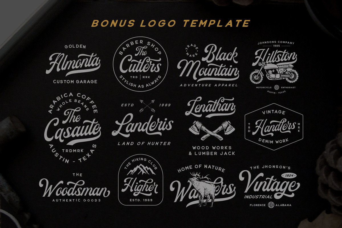 Foresight Font + Logo Template, a Script Font by Letterhend Studio (Photo 2 of 9)
