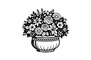 Flower Pot Silhouette Vector Bundle, an Illustration by jahid234 (Thumbnail 32 of 49)