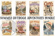 Summer Outdoor Adventures Cards, a Seasonal Illustration by OK Design (Thumbnail 2 of 3)