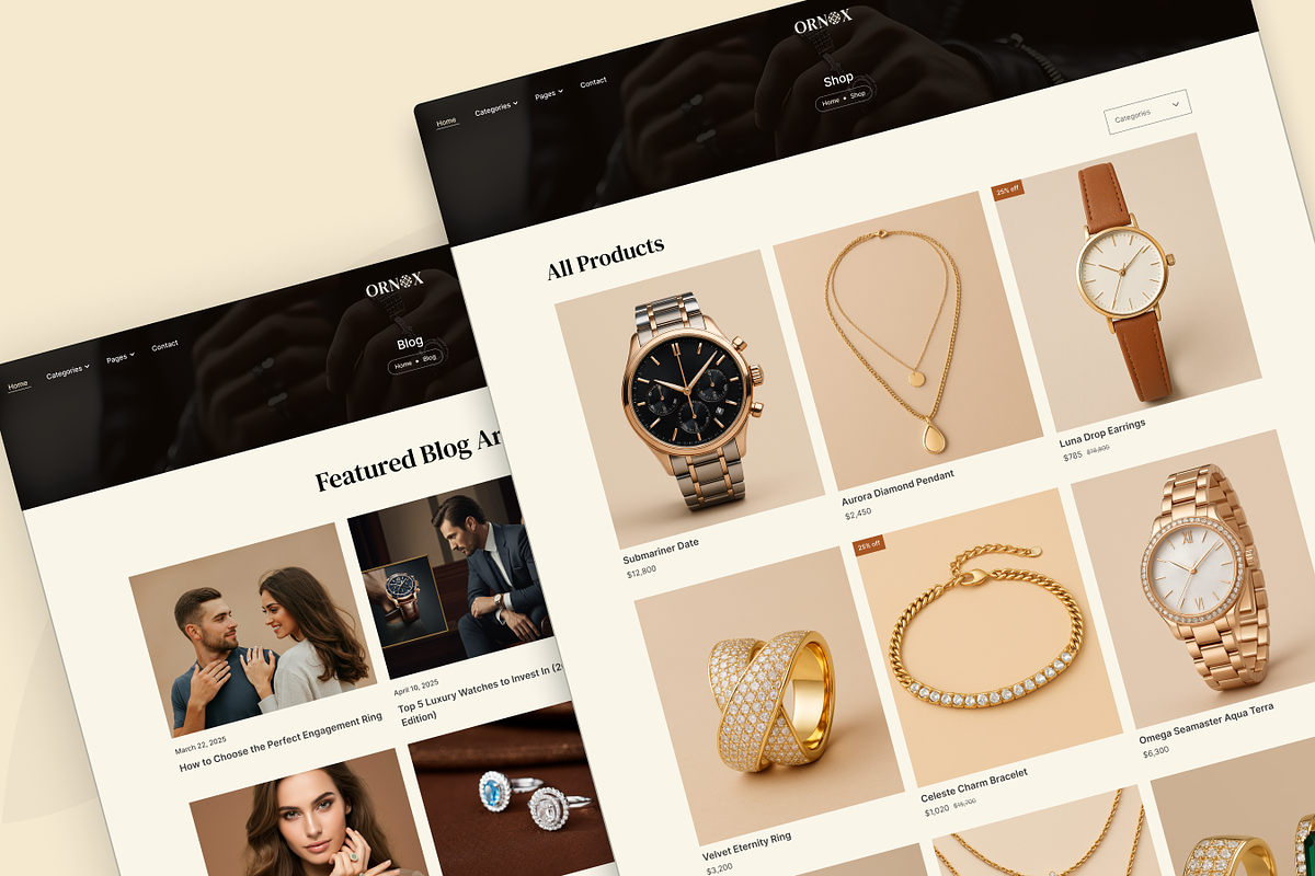 Ornox - Jewelry Store HTML Template, a HTML Template by TNCFlow (Photo 5 of 5)