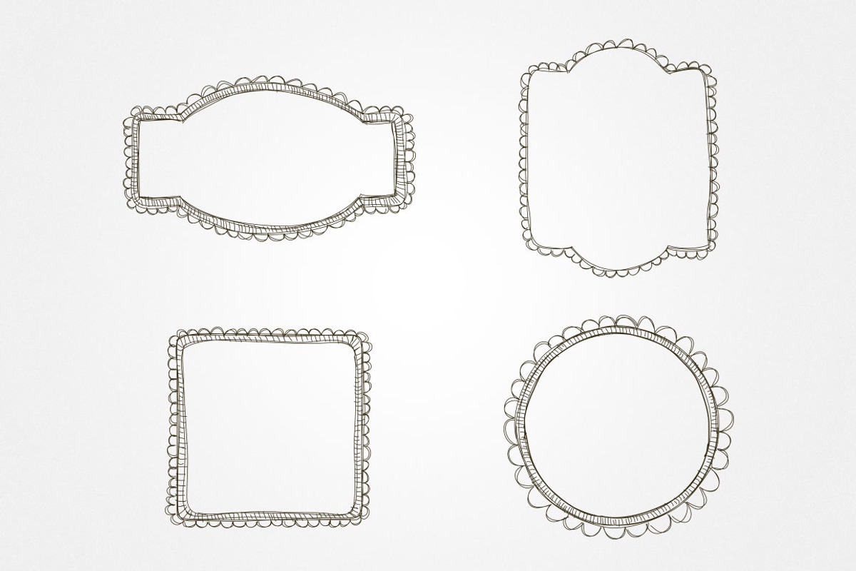 Hand Drawn Vector Borders and Frames, an Illustration by Prixel Creative