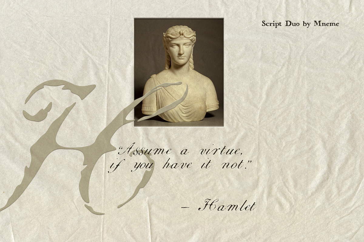 Montague - Script & Rough Duo, a Script Font by Mneme (Photo 5 of 11)