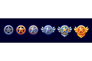 Rating star level medal, game, a Technology Illustration by Buch&Bee