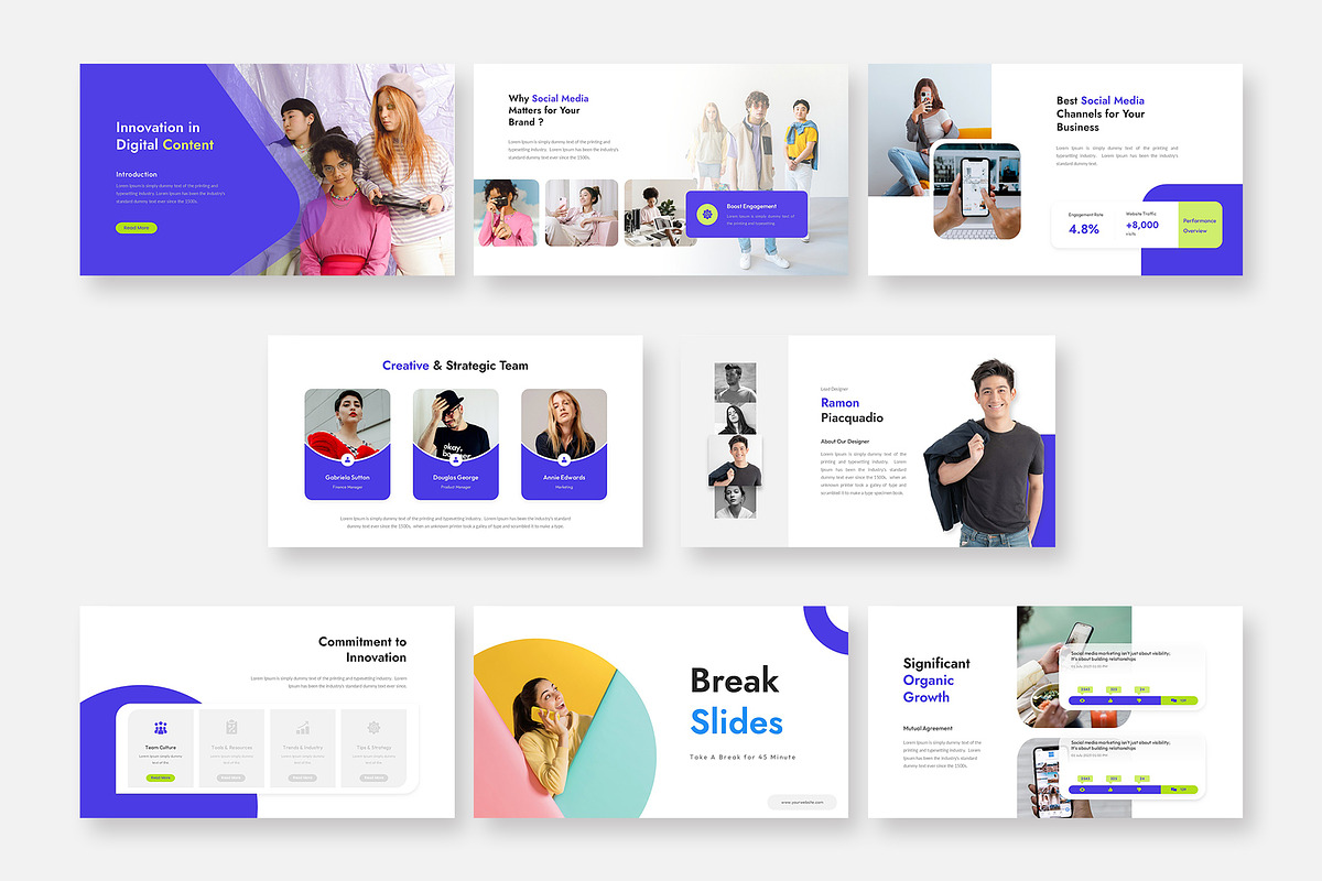 Socialy - Social Media Google Slides, a Presentation Template by Premast (Photo 2 of 3)