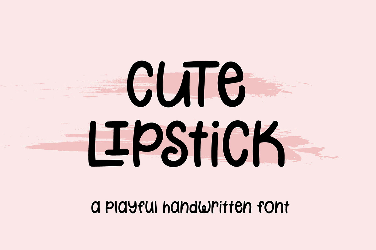 Cute Lipstick Playful Font, a Script Font by Kellie Jayne Studio (Photo 1 of 8)
