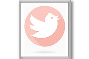 Flying Bird Flat Icon, an Outline Icon by FineArtStudio (Thumbnail 2 of 3)